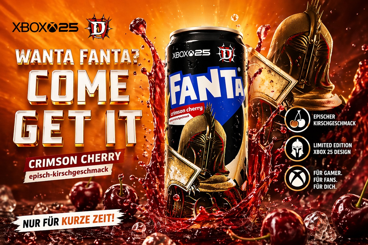 Fanta Crimson Cherry Apfel-Kirschgeschmack Xbox Edition 